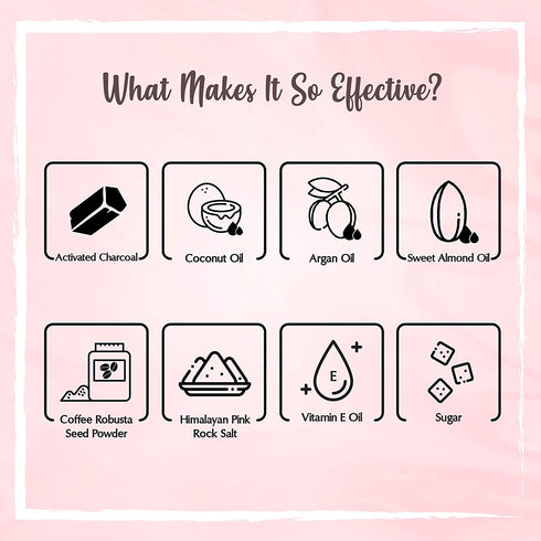 the beauty co Activated Charcoal Coffee Natural Face and Body Scrub